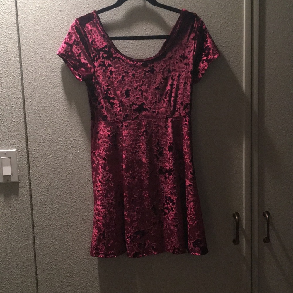 Crushed velvet dress